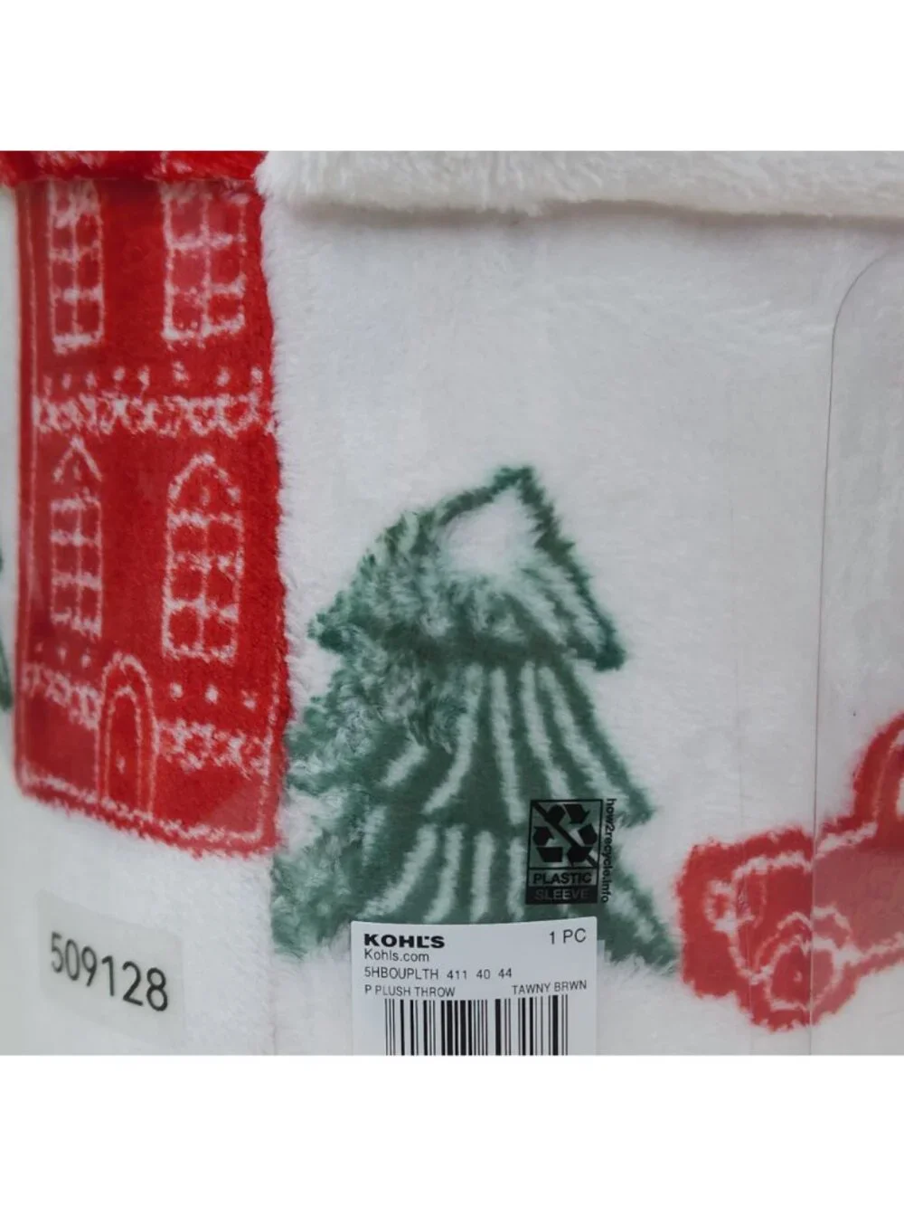 The Big One Oversized Plush Throw Blanket Holiday Design 5' x 6' Tawny Brown